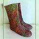 boots: Homemade boots 'I draw autumn...'. High Boots. Larissa Permjakova. Online shopping on My Livemaster.  Фото №2