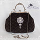 Vintage velvet Queen Silver handbag, Classic Bag, Nizhny Novgorod,  Фото №1