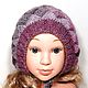 Knitted children's hat with ears on ties cap-cap. Caps. UrbanStyleKnit (usknits). My Livemaster. Фото №6