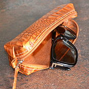 Сумки и аксессуары handmade. Livemaster - original item Leather pencil case-cosmetic case. Handmade.