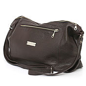 Сумки и аксессуары handmade. Livemaster - original item Brown leather crossbody bag with shoulder strap Chocolate. Handmade.