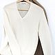 Женский кашемировый джемпер Экрю,  XS. Джемперы. ramremik-knitting-cashmere. Ярмарка Мастеров.  Фото №5