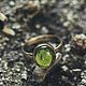 Золотое кольцо с зелёным турмалином ручная работа, Кольца, Химки,  Фото №1