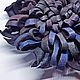Брошь-булавка "Осенний калейдоскоп". Брошь-булавка. Цветы из кожи. Шибаева и Ко.. Ярмарка Мастеров.  Фото №4