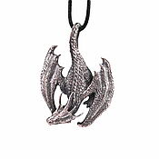 Украшения handmade. Livemaster - original item Silver Dragon Pendant, Oxidized Jewelry, Best Gift For Her and Him. Handmade.