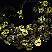 Украшения handmade. Livemaster - original item Necklace brilliantly golden (625) designer jewelry. Handmade.
