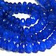 Jade beads, faceted, rondelle, color blue, 8 x 5 mm, Beads1, Saratov,  Фото №1