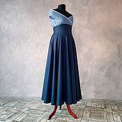 Одежда handmade. Livemaster - original item Linen sun skirt without pleats under the belt. Handmade.