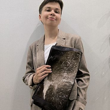 Сумки ручной работы. Ярмарка Мастеров - ручная работа Клатч из меха коровы. Handmade.