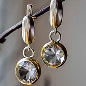 Украшения handmade. Livemaster - original item Earrings silver natural stones, silver earrings with rock crystal. Handmade.