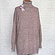 The oversize sweater is lilac with gray. Sweaters. 'Crochet classics' YULIA. Online shopping on My Livemaster.  Фото №2