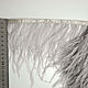 Тесьма из страусиных перьев 10-15 см серая, Тесьмы, Москва,  Фото №1