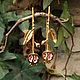 Handmade gold plated 925 silver earrings "Pomegranates". Earrings. NIMI Handmade. Online shopping on My Livemaster.  Фото №2