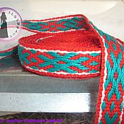 Русский стиль handmade. Livemaster - original item Orange-emerald Orepei Belt. Handmade.