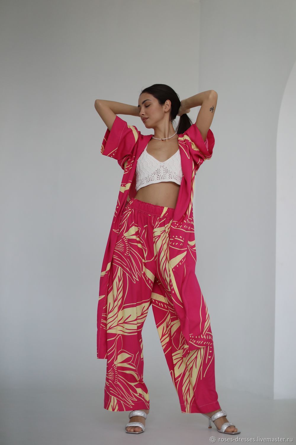 Брючный костюм «Фламинго» купить в интернет-магазине Ярмарка Мастеров ...