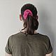 Order Scrunch elastic band-knitted elastic band for hair ' crimson'. Orlova A. Livemaster. . Scrunchy Фото №3