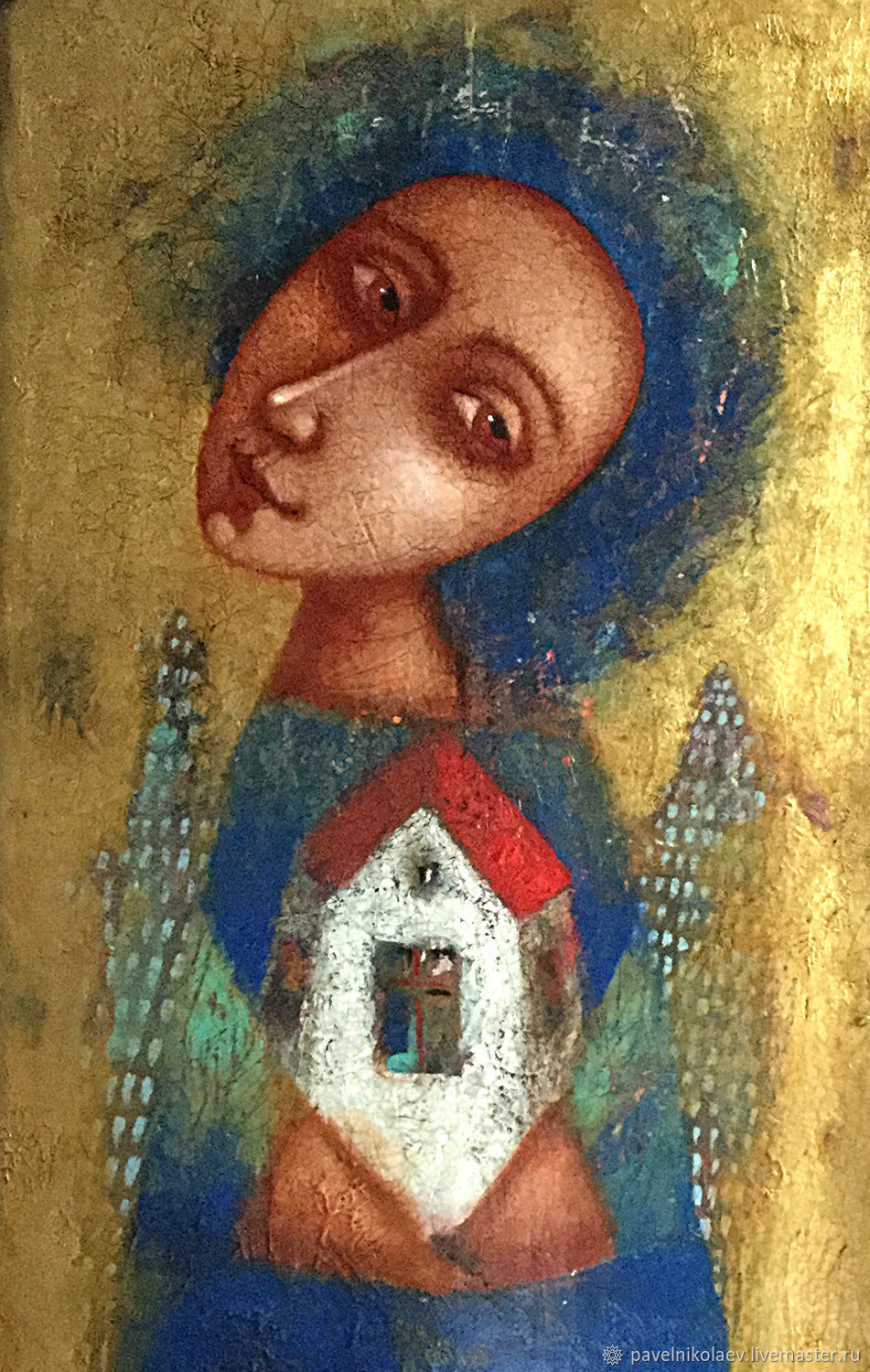 "Ангел с домом", авторская печать, Картины, Новороссийск,  Фото №1