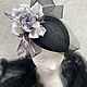 Шляпка - “Gray cream” с розой из шелка. Шляпы. Лилия Марченко - салон Flowear. Ярмарка Мастеров.  Фото №5
