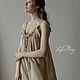Amelie chemise made of beige silk cambric, Nightdress, Moscow,  Фото №1