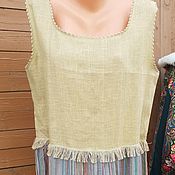 Одежда handmade. Livemaster - original item Dress linen combo. Handmade.