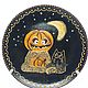 Decorative plate 'Cat Halloween', Plates, Moscow,  Фото №1