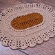 An oval rug is crocheted from the cord 'ginger', Carpets, Kabardinka,  Фото №1