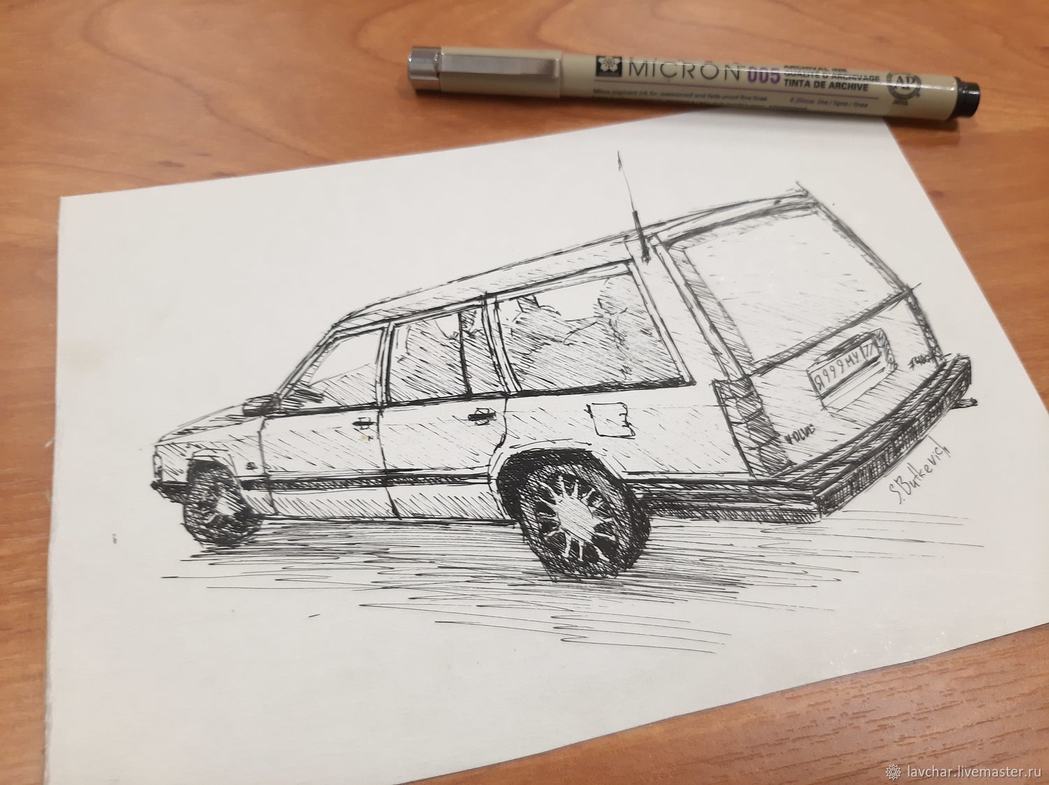 Картина, рисунок Volvo 740 универсал из фильма Брат 2 в интернет-магазине  на Ярмарке Мастеров | Картины, Воронеж - доставка по России. Товар продан.