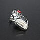 Bohemian Chic Pearl Coral Silver HC0037 Ring. Rings. Sunny Silver. My Livemaster. Фото №6