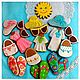 Set of gingerbread Beach collection. a gift to a friend. Gingerbread Cookies Set. sweets for joy (galinadenisenko). My Livemaster. Фото №6