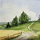 Акварельная иллюстрация. Летний пейзаж. Поле. Картины. Картины от Николаевой Ирина. Ярмарка Мастеров.  Фото №5