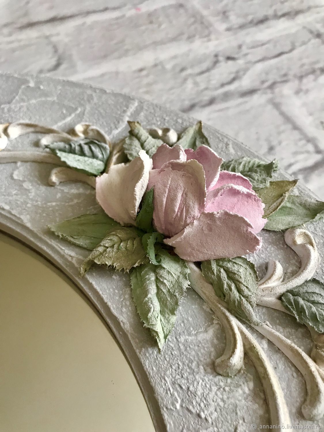 Зеркало настенное диаметр 50 см в интернет-магазине Ярмарка Мастеров по ...