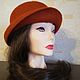 Hat felted Terracotta color, Hats1, Minsk,  Фото №1
