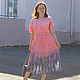 Order Dress felted Delicate peony summer. silk wool. Livemaster. . Dresses Фото №3