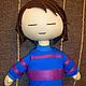 Frisk from Undertale. Textile doll, Stuffed Toys, St. Petersburg,  Фото №1