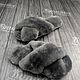 Women's Slippers made of natural fur 'Chanel'. Slippers. kupimeh. My Livemaster. Фото №4