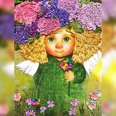 Картины и панно: картины цветов (вышивка лентами) | Изделия ручной работы на taimyr-expo.ru