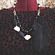 necklace 'odile' (pearl, agate, onyx, ostrich feathers). Necklace. Pani Kratova (panikratova). My Livemaster. Фото №5