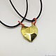 Golden Heart pendant made of two halves, Pendants, Gatchina,  Фото №1