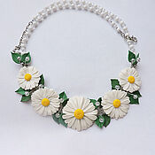 Украшения handmade. Livemaster - original item Necklace with daisies. Handmade.