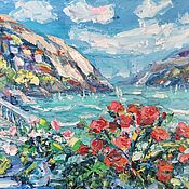 Картины и панно handmade. Livemaster - original item Interior Oil Painting of the Beauty of the coast as a gift. Handmade.