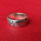 Украшения handmade. Livemaster - original item Unusual stylish ring Heartbeat. Ring for lovers.. Handmade.
