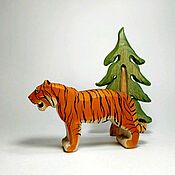 Субкультуры handmade. Livemaster - original item Wooden toy souvenir Tiger. Handmade.
