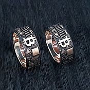 Украшения handmade. Livemaster - original item Two silver bitcoin rings, Bitcoin. Handmade.