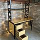 Заказать Стол и полка в стиле лофт, письменный, компьютерный. EasyLOFT. Ярмарка Мастеров. . Столы Фото №3
