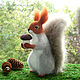 Winter squirrel – toy interior / protein felted wool /felt, Felted Toy, Sochi,  Фото №1