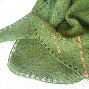 Комплект  вязаный " Фуксия" шарф  и двойная шапочка