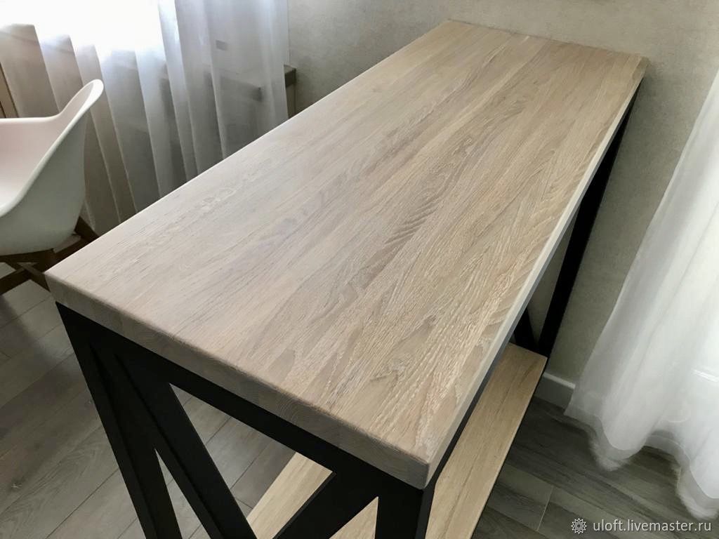 Bar counter on wheels made of solid oak (project g. Moscow) купить на