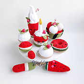 Куклы и игрушки handmade. Livemaster - original item Amigurumi dolls and toys: A set of delicious 