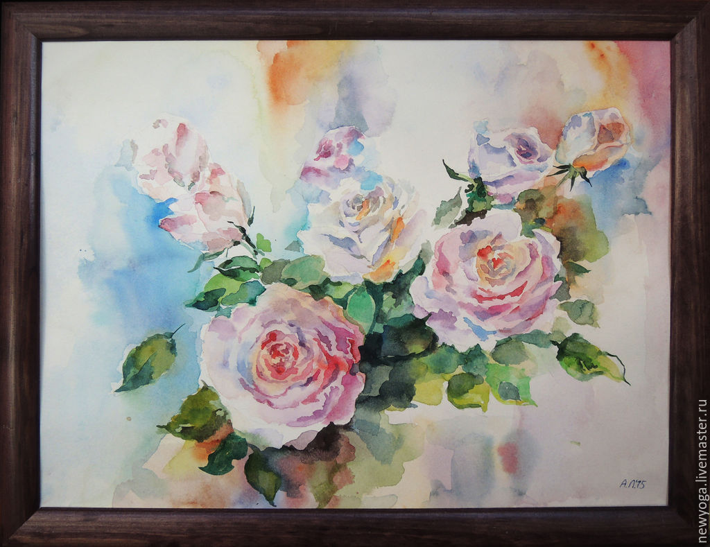 Акварель "Розы" в интернет-магазине на Ярмарке Мастеров | Картины ...