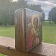 Икона Святой Николай Чудотворец модерн под старину дерево икона. Иконы. Иконы 'Домашняя сосна' (home pine). Ярмарка Мастеров.  Фото №8